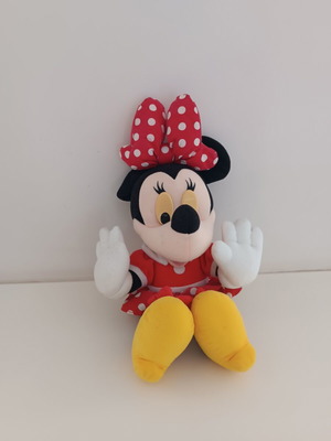 Λούτρινη κούκλα Minnie Mouse με κόκκινο πουά φόρεμα, Disney