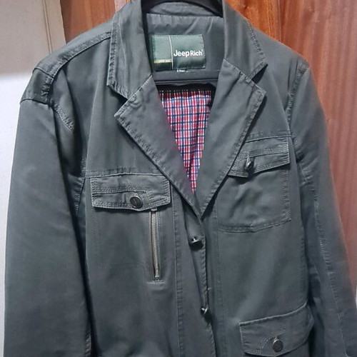 Jackets like new, sizes L and XL, green, fabric