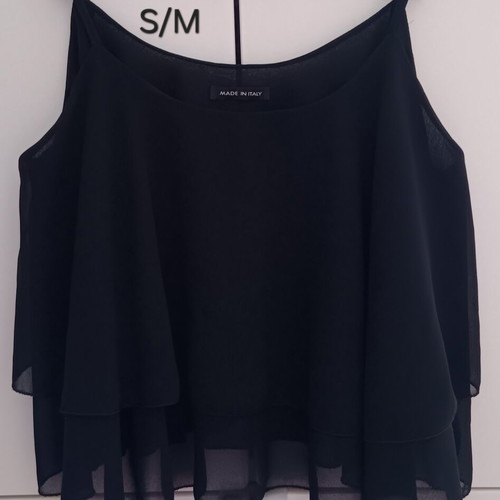 Sleeveless top Made in Italy like new, black