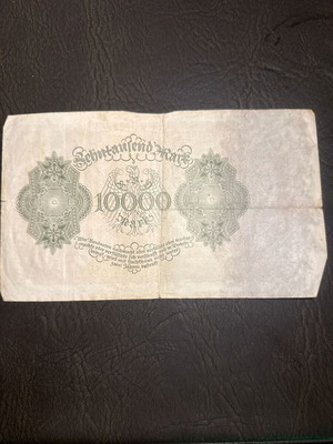 German 10,000 Mark banknote historical collectible
