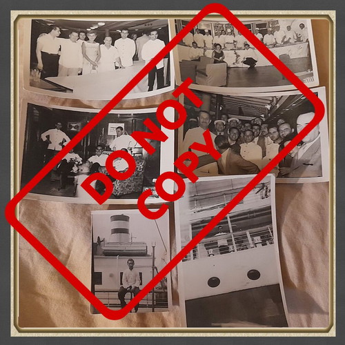 Σετ 6 vintage φωτογραφίες S/S Cyrenia, σύνδεση με Νίκο Καββαδία