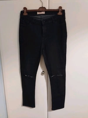 Black women's pants used, size 42, slim fit Pink Woman