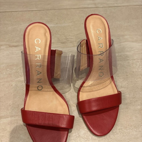 Carrano high-heel red sandals like new, size 38
