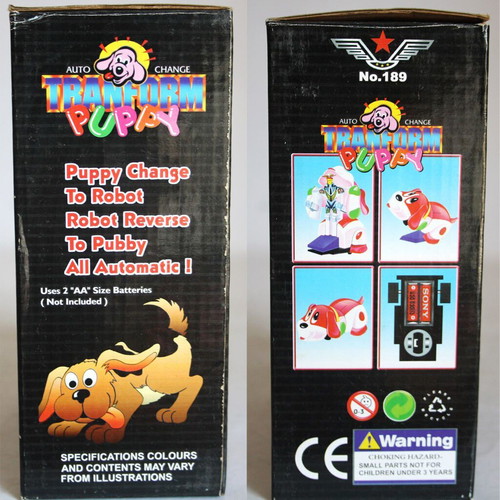 Vintage 90's Auto Change Transform Puppy toy unused