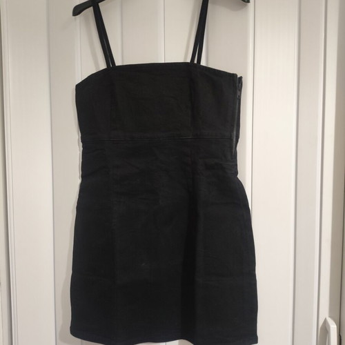 Zara TRF black mini dress with straps size S like new