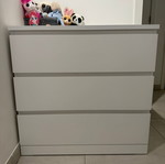 White 3-Drawer Chest of Drawers, like new