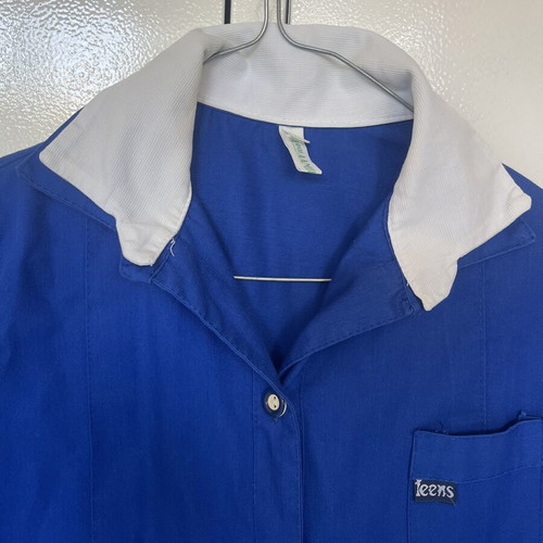 Vintage school smock with white collar new