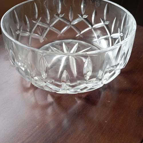 Large glass bowl.