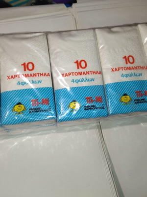Χαρτομάντιλα Μαρινόπουλος συλλεκτικά, καινούργια, πακέτο 10 τεμαχίων