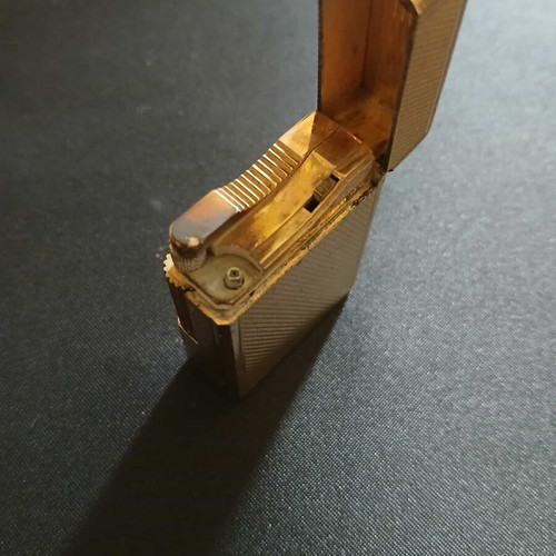 S.T. Dupont Ligne 2 lighter used with gold finish