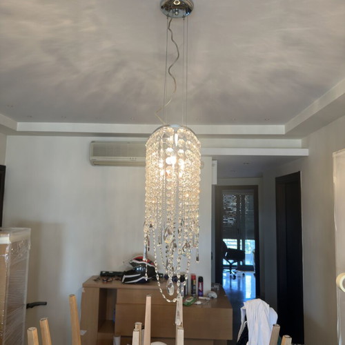Crystal Chandelier like new, 56cm height, 75cm length, 22cm width