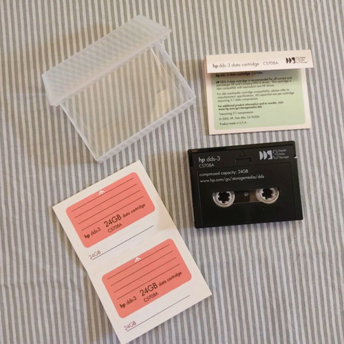 HP DDS-3 Data Cartridge 24GB used, pack of 7 pieces