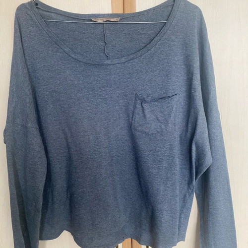 Pink Woman long-sleeve mako blouse like new, grey, size M