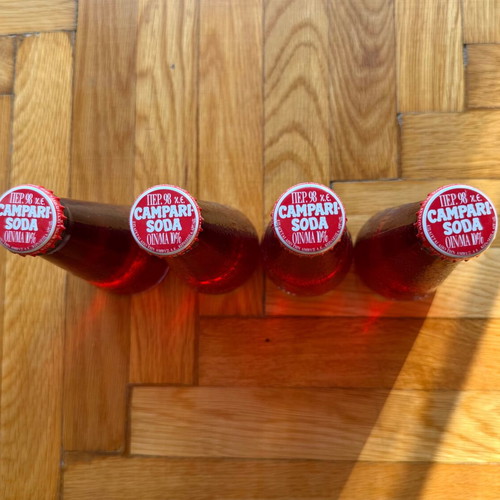 Campari Soda vintage set of 4 decorative bottles
