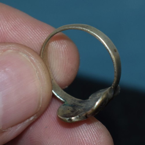 Silver gothic ring used, 925 silver, early 20th century