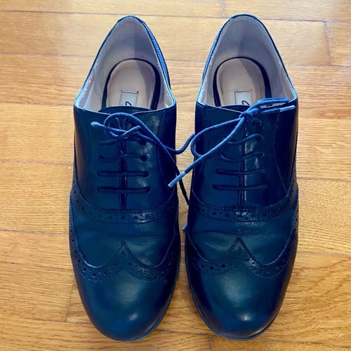 Clarks Hamble Oak Oxford shoes used, black, size 39.5