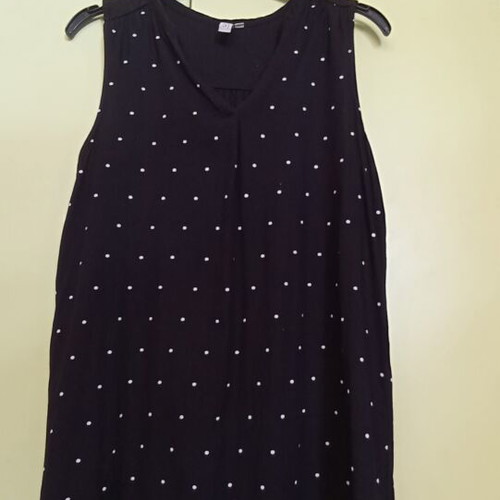 QS blouse dress like new, black and white, size S