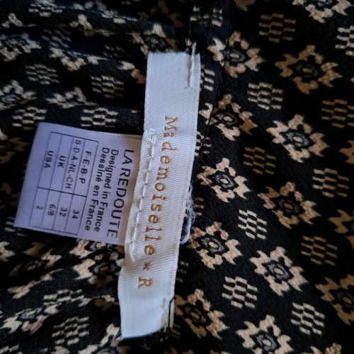 Skirt black with pattern used, mi demoiselle, size S