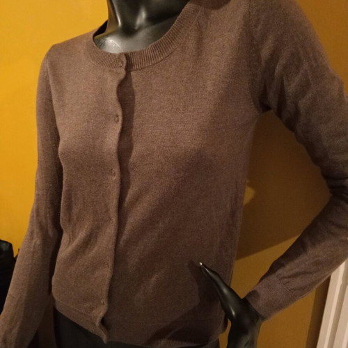 MNG Suit cardigan brown, size M, silk and cashmere, new