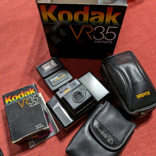 Kodak V35 collectible camera like new with flash and cases