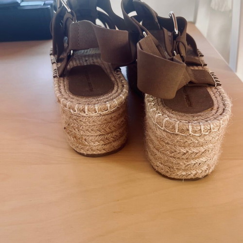Pull & Bear platform espadrilles like new, brown, size 40