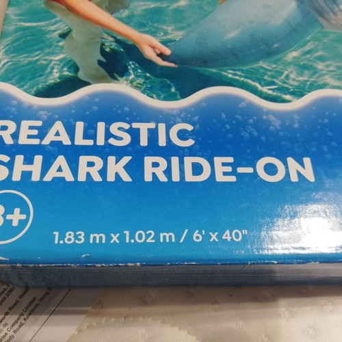 Bestway inflatable shark new 1.83×1.02 meters