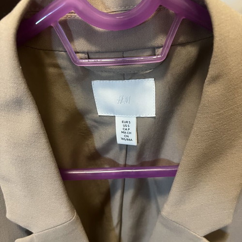 H&M women's blazer, beige and gray, size S