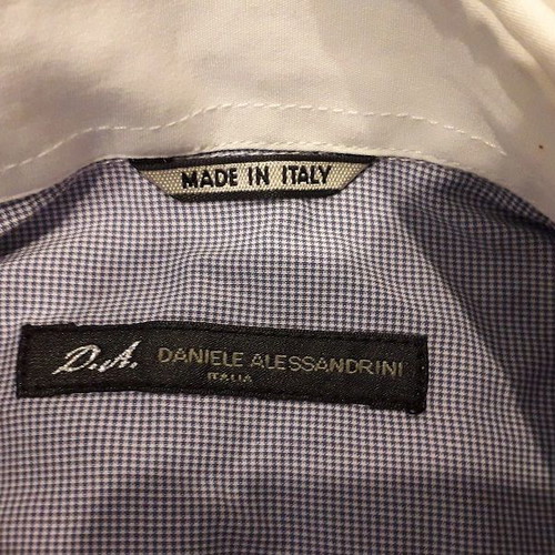 Daniele Alessandrini men's shirt used, size 40, blue