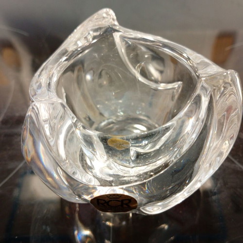 RCR Crystal Vase new, height 7 cm, diameter 9 cm