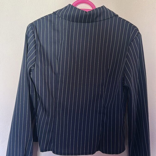 Shein Navy Blue Striped Shirt like new