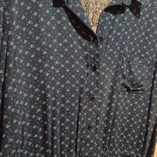 Blouse dress like new, size XL, white and blue