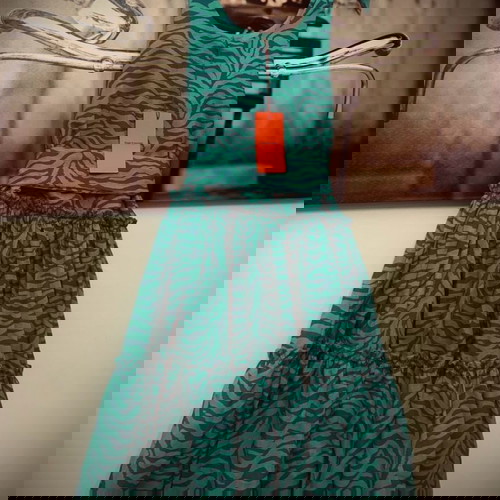 Karavan φόρεμα ολοκαίνουργιο με ετικέτες, animal print πράσινο