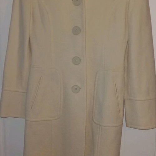 New Look wool coat like new, cream color, size S