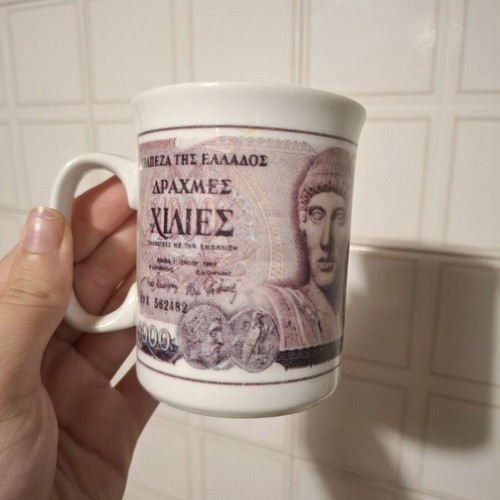 Collectible mug 1000 drachmas like new
