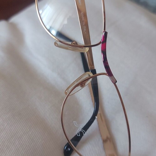 Italian vintage eyeglass frames like new, metal and acetate