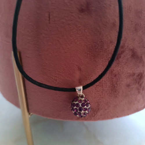 Necklace with leather cord like new