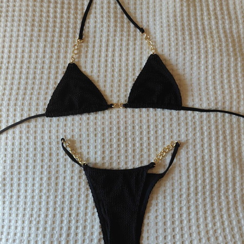 Bikini set with lemon print, size S