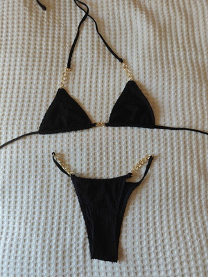 Bikini set with lemon print, size S