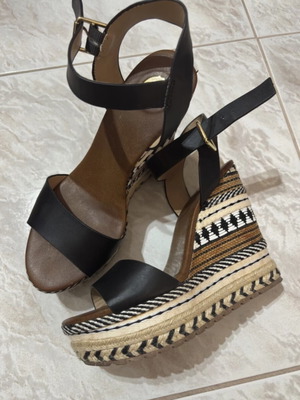 Exe platform sandals like new, black, size 40