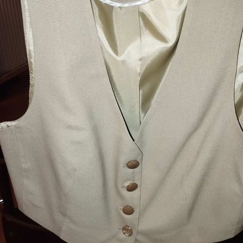 Stradivarius vest and pants set beige like new