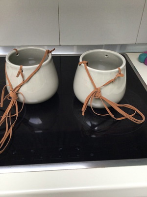 Cash pot set of 2, faience like new