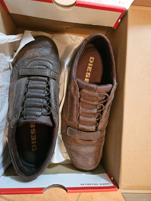 Sneakers Diesel ανδρικά ανοιξιάτικα νούμερο 44 σαν καινούργια, καφέ δερμάτινα
