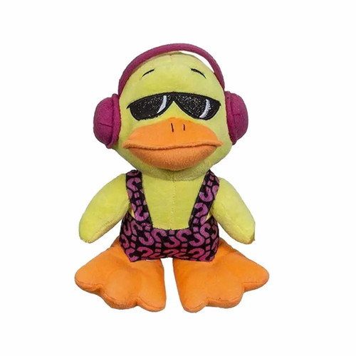 Plush duck 25cm with fuchsia headphones new