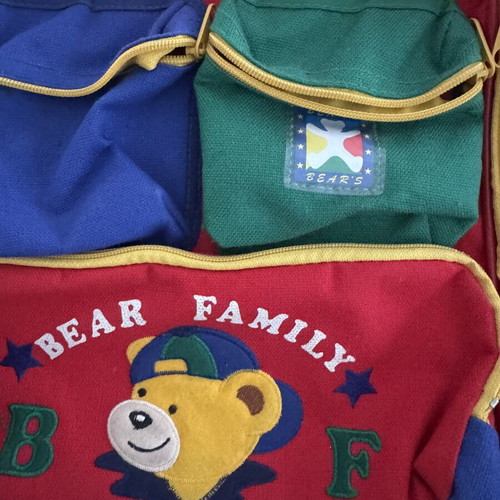 Children's backpack used, red color