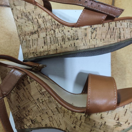 Brown tan platform sandals size 37 used