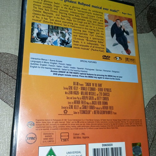 Singin In The Rain DVD like new without Greek subtitles, comedy
