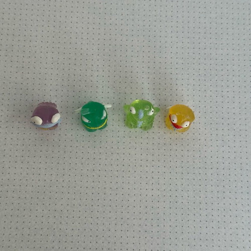 Rare Trash Pack translucent mini lot with 4 gross mutant figures like new