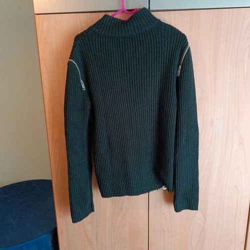 Knitted men's cardigan size L used, black