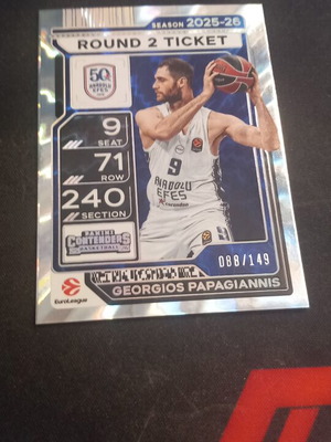 Georgios Papagiannis Euroleague Panini Contenders Card like new