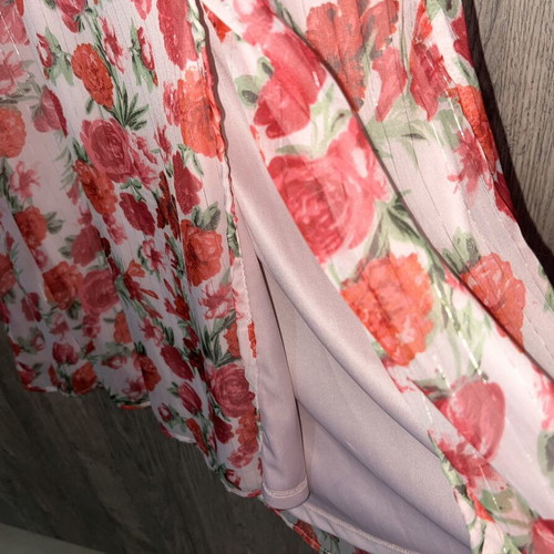 Stradivarius floral dress like new, pink multicolor, size M